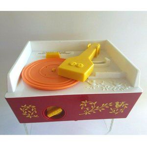 2014 Fisher Price Record Player Music Box w/orange Disk